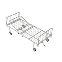 Кровать функциональная медицинская АТОН КФ-2-МП (разборная с металлическими перилами и колесами диаметром 75) с матрасом КФ-2