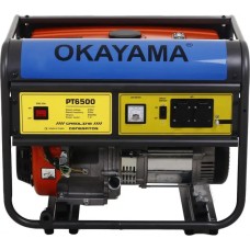 Генератор бензиновий 5.5 кВт ручний запуск Okayama PT-6500
