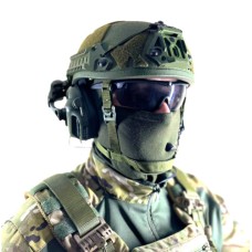 Комплект тактический шлем Sestan-Busch Helmet BK-ACH-HC. Наушники Earmor с "Чебурашками". Масло. (M/L)