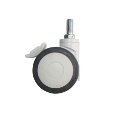 Ролик гума MW1003-F D:75, М12х25 , з гальмом