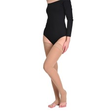 Панчохи компресійні Soloventex Comfort, 2 клас, відкритий носок, бежеві, арт. 320-532/320-542, L, Зріст 165-180