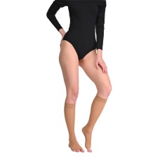 Компрессионные гольфы Soloventex, 2 класс, 140 DEN, женские, открытый носок, бежевые, арт. 120-112/120-122, L, Рост 150-165